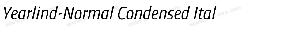 Yearlind-Normal Condensed Italic字体转换